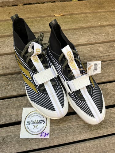 Adidas Adizero Edge+ TPU (Mid-Height) - Black/Gold - Size 10.5 - NEW (JQ7464)