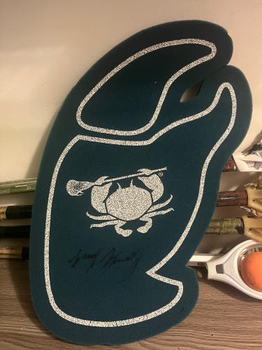 ECD Lax Foam finger signed by ECD Greg
