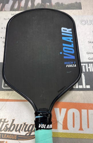 Volair Mach 1 Forza 16mm pickleball paddle polypropylene used blavk and blue