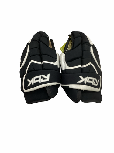 Used Reebok H6 3K Junior Gloves Black And White 12" 11613-S000182537