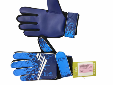 Used EFAH SPORTS GOALIE GLOVES Soccer Goalie Gloves Royal Blue 8 11613-S000182488