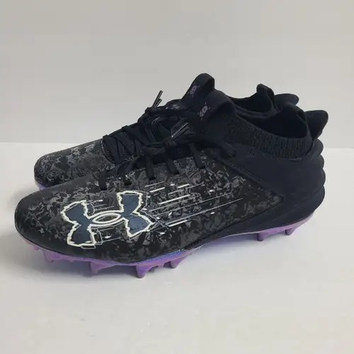 Under Armour Blur Smoke Suede 2.0 Football Cleats 3027978-001 Size 14 Black