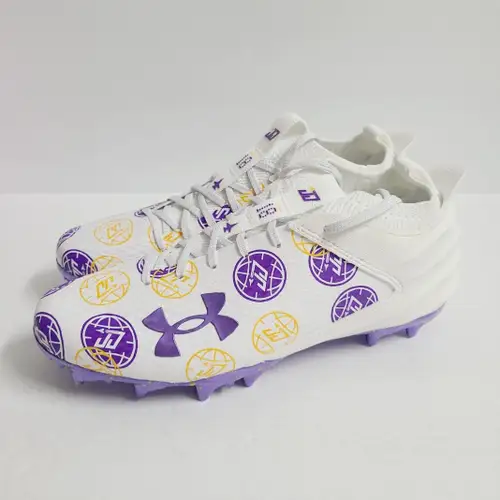 Under Armour Blur Smoke 2.0 Welcome Abroad Football Cleats 3028625-100 Size 8.5