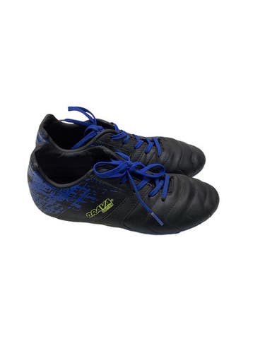 Used Brava BLK/BLU SOCCER CLEATS Soccer Cleats Black And Royal Blue Junior 03 11347-S000269419