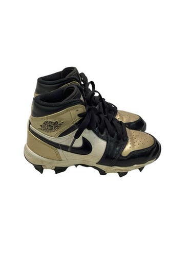 Used Nike AIR JORDAN 1 FAST FLEX BB/SB Cleats Black And Gold Junior 03 11347-S000269337
