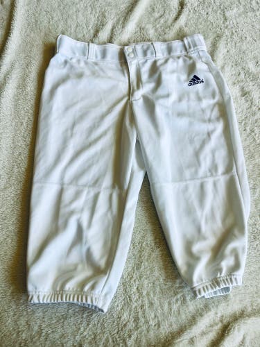 White Men's Large Adult Adidas Game Pants (New)