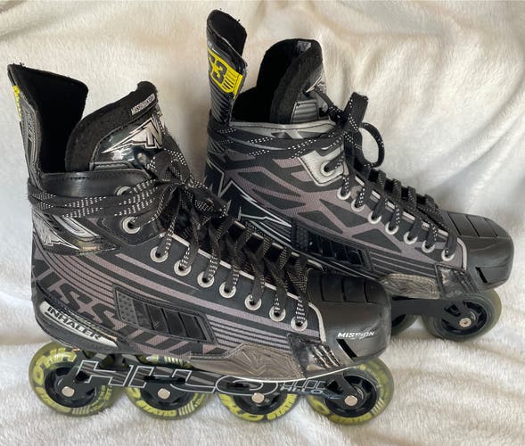 Mission D3 Inline Skates Extra Wide Width Size 8 (Used)