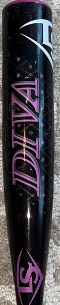 Louisville Slugger Diva Alloy Bat (-11.5) 16.5 oz 28" (Used) Black/Pink