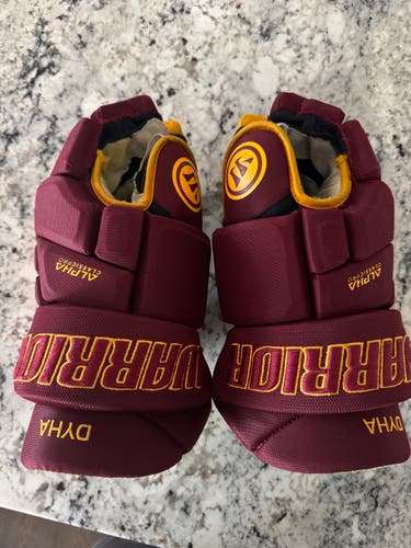 Warrior Alpha Classic Pro Gloves 15" (Used) Maroon/Gold