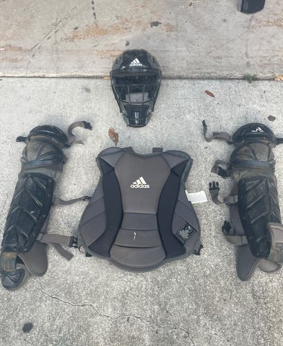 Black/Gray Adidas Catcher's Set (Used)