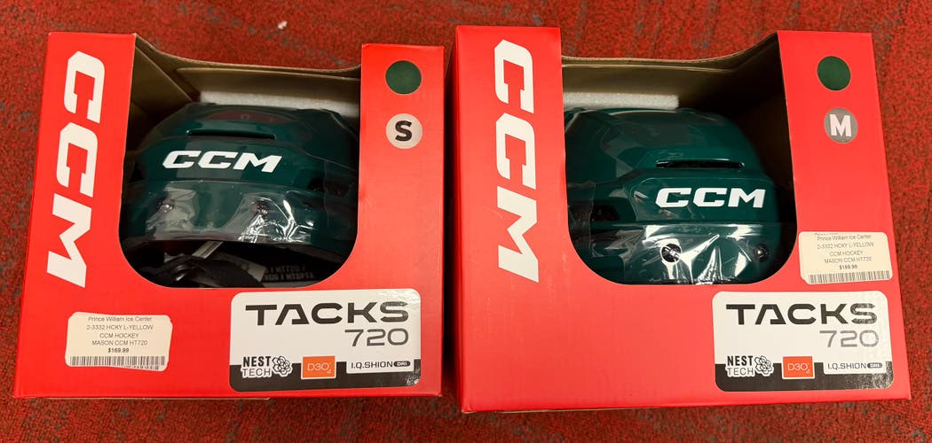 *BRAND NEW PRO SHOP SALE* Small CCM Tacks 720 Helmet GREEN