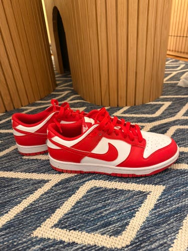 Ohio State Issued Red Unisex Size M 8.5 (W 9.5) Nike Dunk Low Shoes (Used)