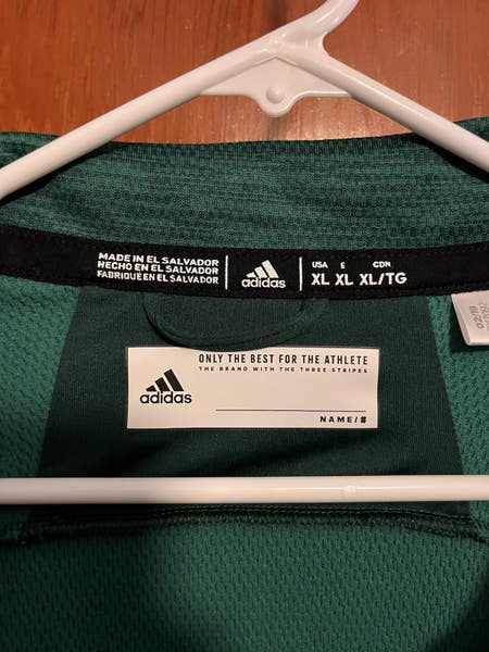 Bemidji State Hockey Adidas Climalite Player-Issue 1/4 Zip - Green