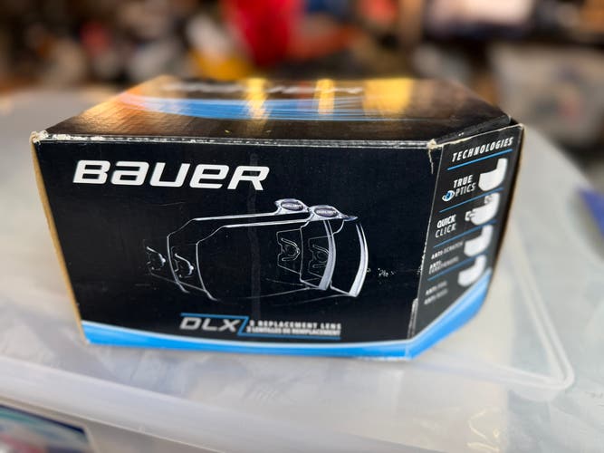 NEW Bauer DLX Hockey Visor Replacement Lens – Clear – No Scratches
