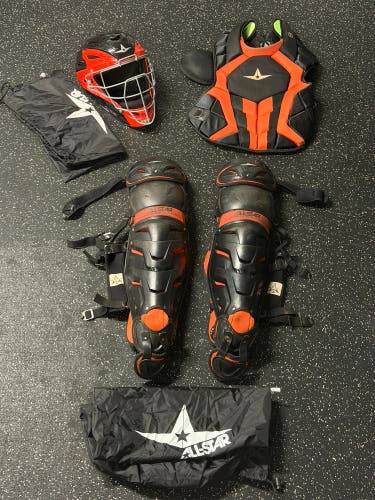 Black/Orange All Star System 7 Axis Catcher's Set (Used)