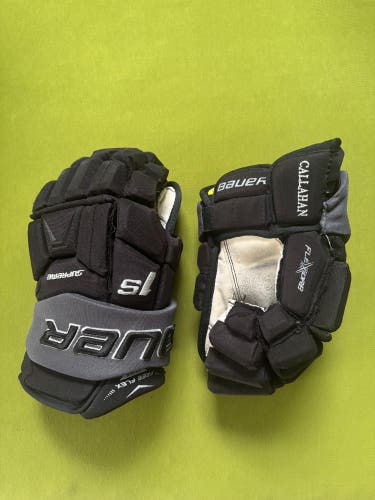 Game worn Tampa bay lightning Bauer Supreme 1S Gloves 14" (Used)