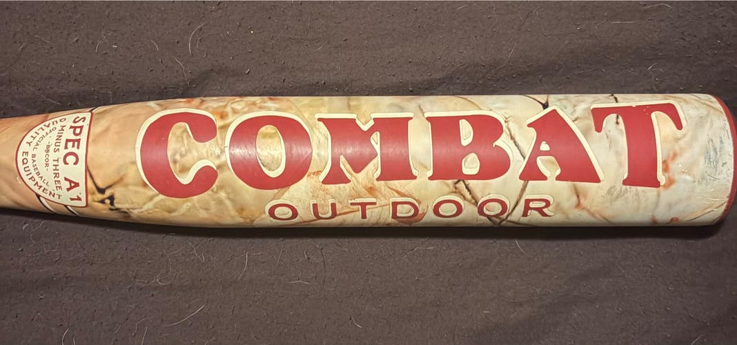 2026 Combat MFG Spec A1 Alloy BBCOR Certified Bat (-3) 30 oz 33" (Used)