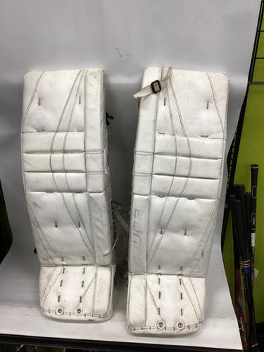 Used Bauer REACTOR 7000 SR Goalie Leg Pads Senior White 35" 11851-S000046888
