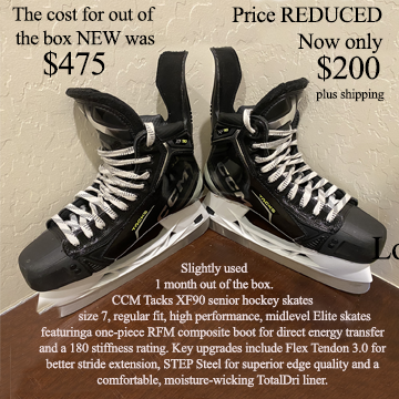 CCM Tacks XF Hockey Skates Regular Width 7 (Used)
