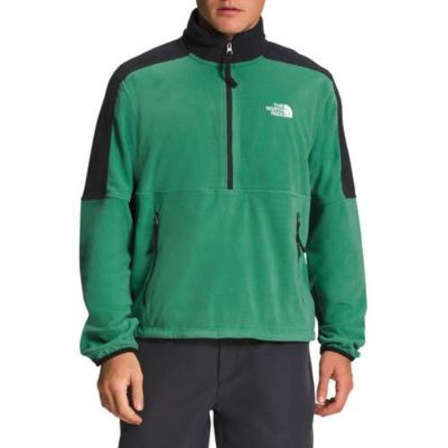 The North Face Polartec 100 NF0A7ZXVN11 Mens Green Black 1/4 Zip Jacket XL NCL28