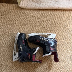 Black Bauer Vapor 1X Hockey Skates Senior Size 7.5 Regular Width – Custom 1S Tongues (Used)