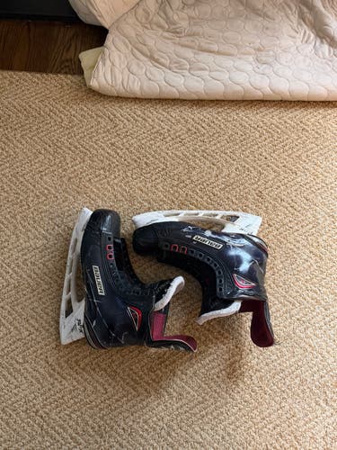 Black Bauer Vapor 1X Hockey Skates Senior Size 7.5 Regular Width – Custom 1S Tongues (Used)