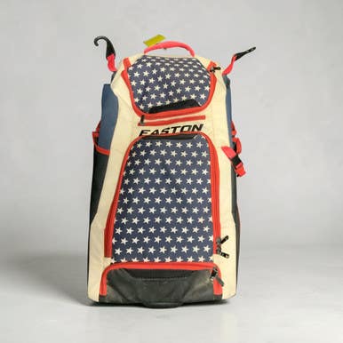 Used Easton CATCHERS BAG BB/SB Player Wheeled Bag White 11823-S000039224