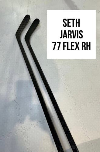Senior(2x)Right CT: Seth Jarvis 77 Flex ProBlackStock™ Unbranded Pro Stock Hockey Sticks