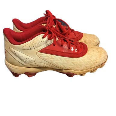Used Under Armour 3027455-600 BB/SB Cleats Red Junior 05.5 11730-S000071530