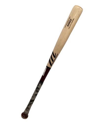 Used Marucci AM22 BB/SB Wood Bat White 30" 11443-S000205640