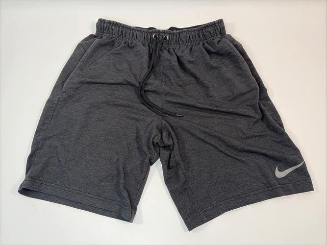 Nike Dri-Fit Team Knit Shorts, Grey, Medium
