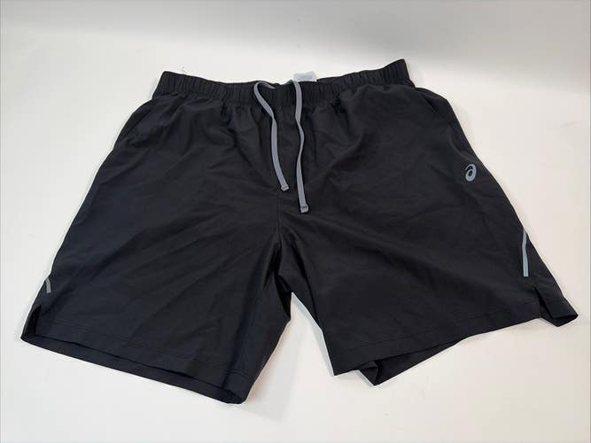 Asics Athletic Running Shorts, Black, Large
