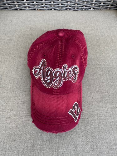 KBETHOS, Aggies, Embellished, Maroon, Baseball Cap (Used)