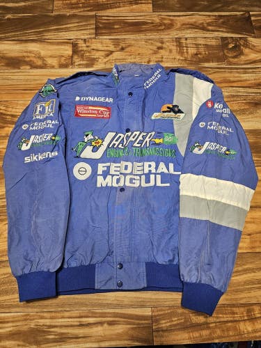 Vintage Jasper Engines Nascar Racing Promo Jacket Embroidered Logo Size Large