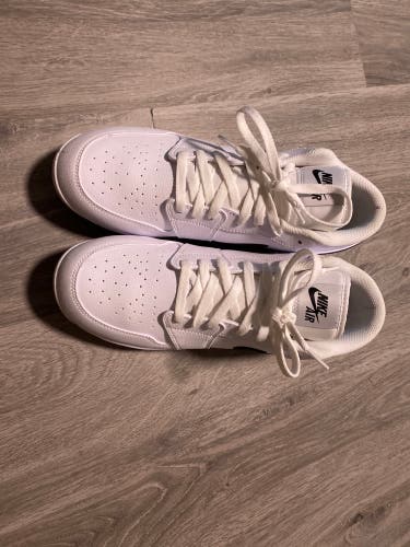 White Men's Size M 12.5 (W 13.5) Adult Nike Air Jordan High Top Molded Cleats (New)