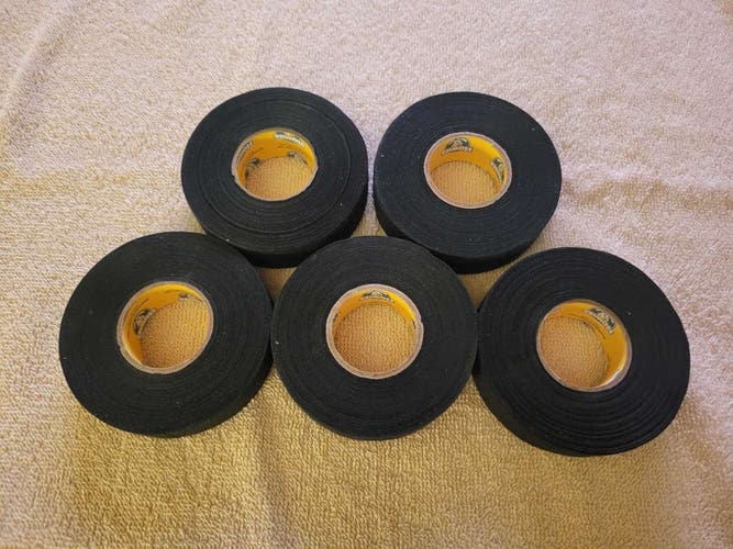 Howies Hockey Tape 5 Rolls of Black Cloth Tape New