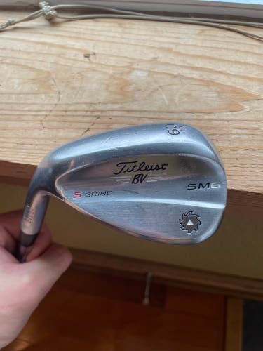 Men's Titleist BV Vokey SM6 Left Hand Wedge 60 Degree Steel Shaft (Used)