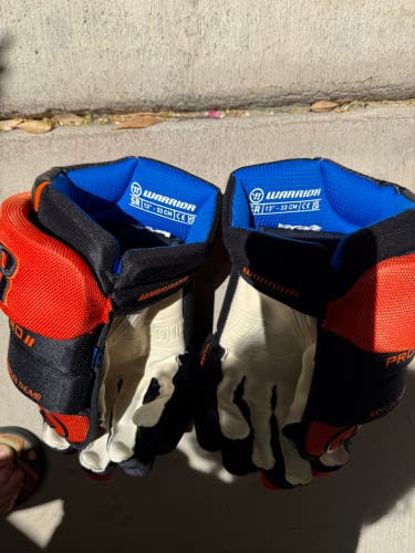 Warrior Pro II Hockey Gloves 13” Orange/Black – Excellent Condition