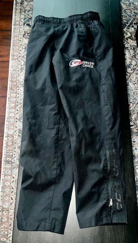 Junior Canes - Black Medium Kids Unisex CCM Warm-Up Pants (Used)