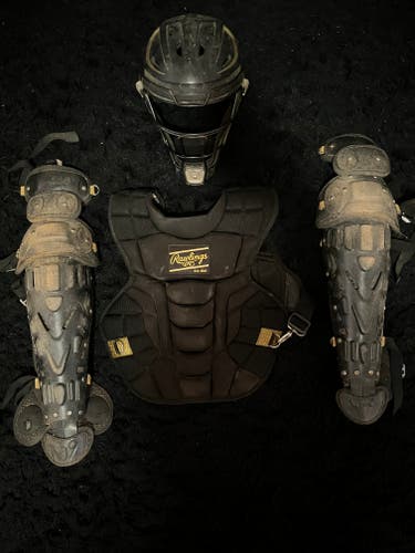 Rawlings Special Edition Black/Gold Velo 2.0 Catcher's Set (Used)