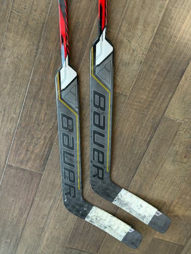 Custom Senior Bauer Supreme Mach Regular Goalie Stick 25" Paddle Pro Stock (Used)