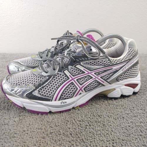 Asics GT-2160 Womens Size 9 Running Shoes Silver Purple Lace Up Low Top T154N