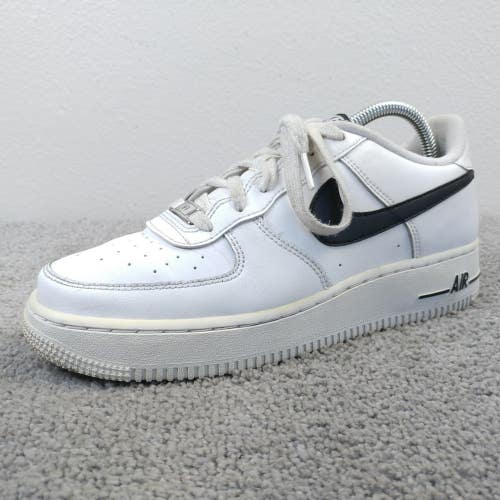 Nike Air Force 1 Low Boys Size 7Y Shoes White Leather Black Swoosh CT7724-100