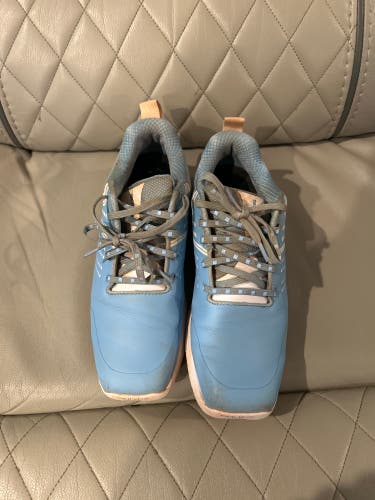 SQAIRZ Blue Men's Size M 8.5 (W 9.5) Adult Low Top Molded Cleats Like New!!!