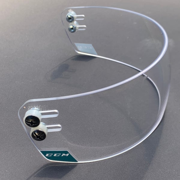 CCM Pro Stock VR31 Short Cut Visor with San Jose Teal Labels & Hardware *Read Full Description*