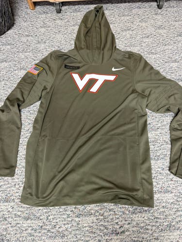 Virgina Tech Football Military Appreciation Hoodie-Tee (Size M)