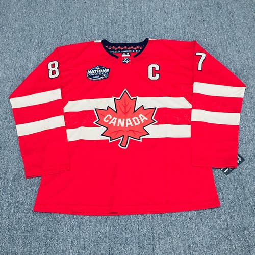 Sidney Crosby Team Canada New Mens Jersey Nations Penguins Stitched Jersey Size 52