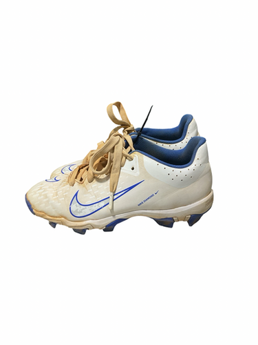 Used Nike DIAMOND BASEBALL BB/SB Cleats Navy And White Junior 05.5 11834-S000051245
