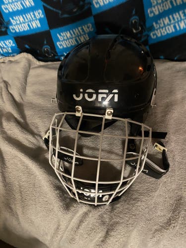 Junior Black Jofa 395 Helmet (Used) W White Jofa 386 cage