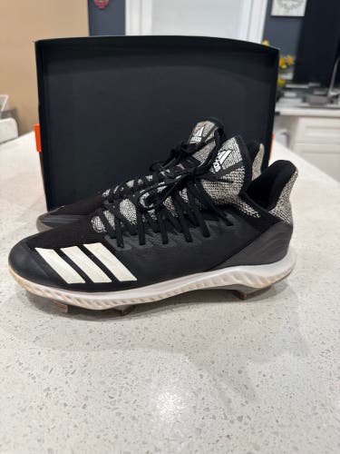 Black Men's Size M 10.0 (W 11.0) Adult Adidas Adizero Afterburner Low Top Metal (Used)